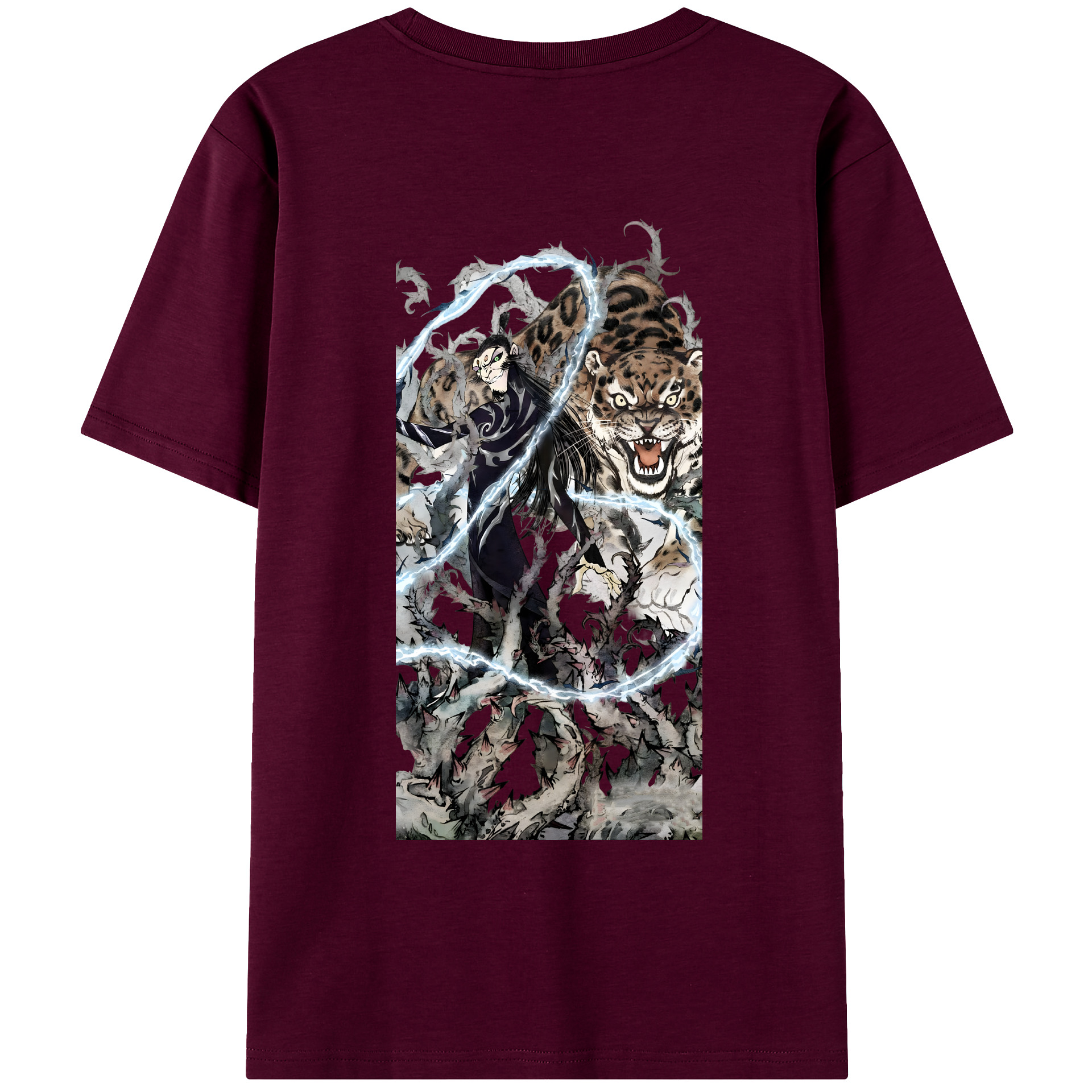 （画像用） Ne Zha 2 ナタ 魔童の大暴れ レディース半袖Tシャツ(バックプリント)